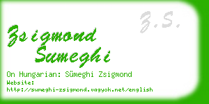 zsigmond sumeghi business card